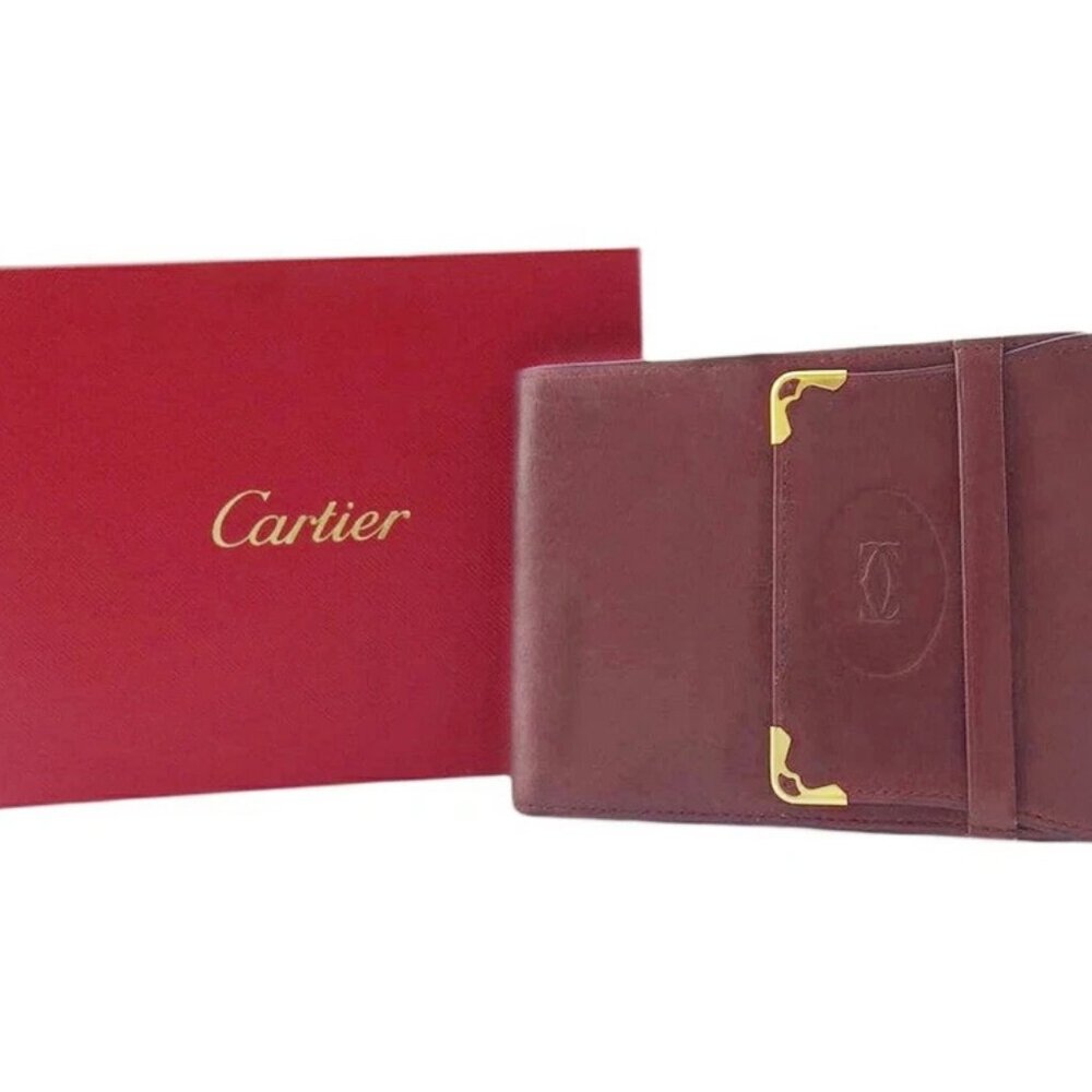 CARTIER Bill Compartment Bordeaux gold Women Authentic secondhand